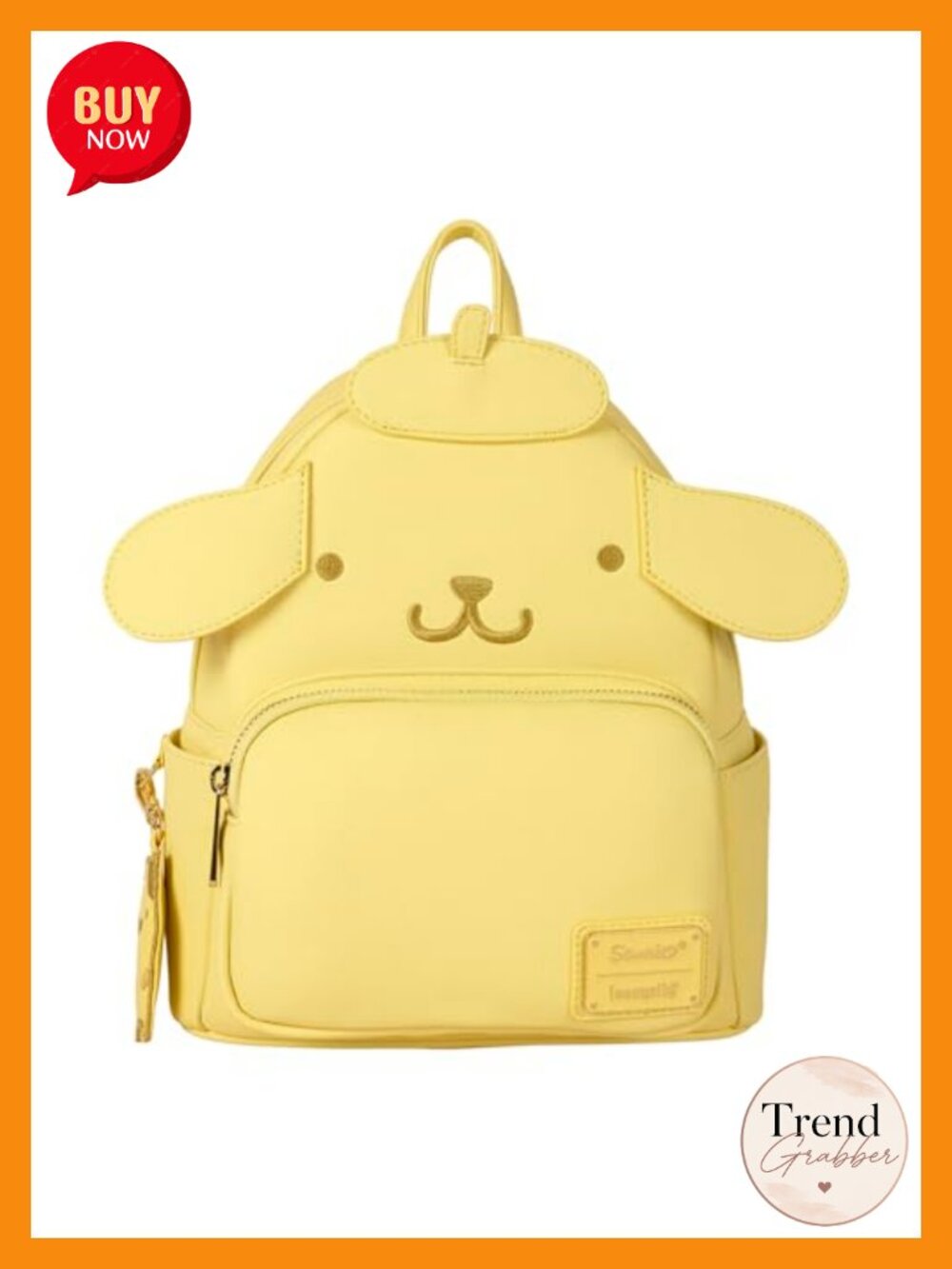 Loungefly Sanrio Pompompurin Mini Backpack Faux Leather Adjustable Strap
